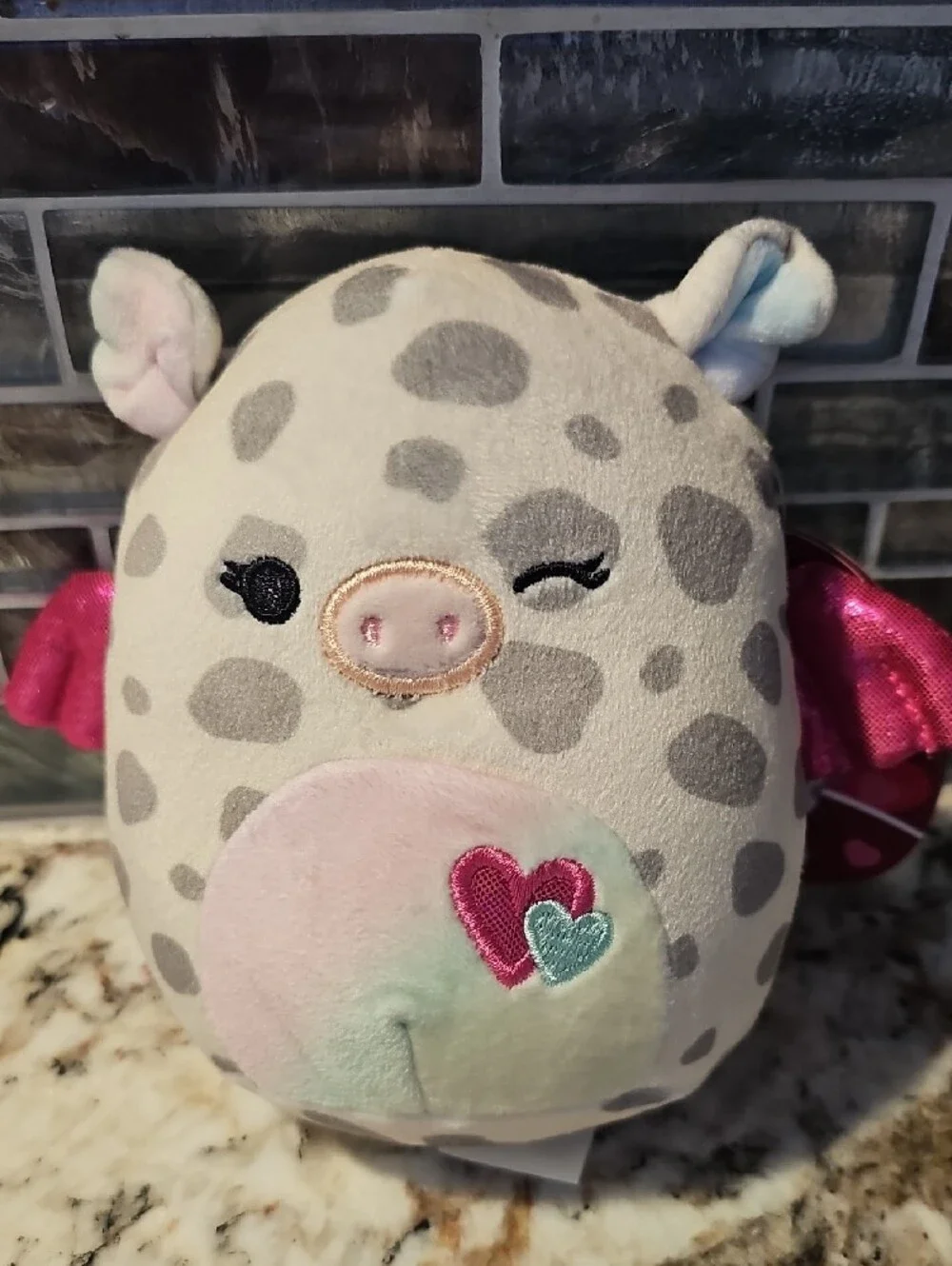 Squishmallows Gray, Cream & Pink Plush Animal Trio